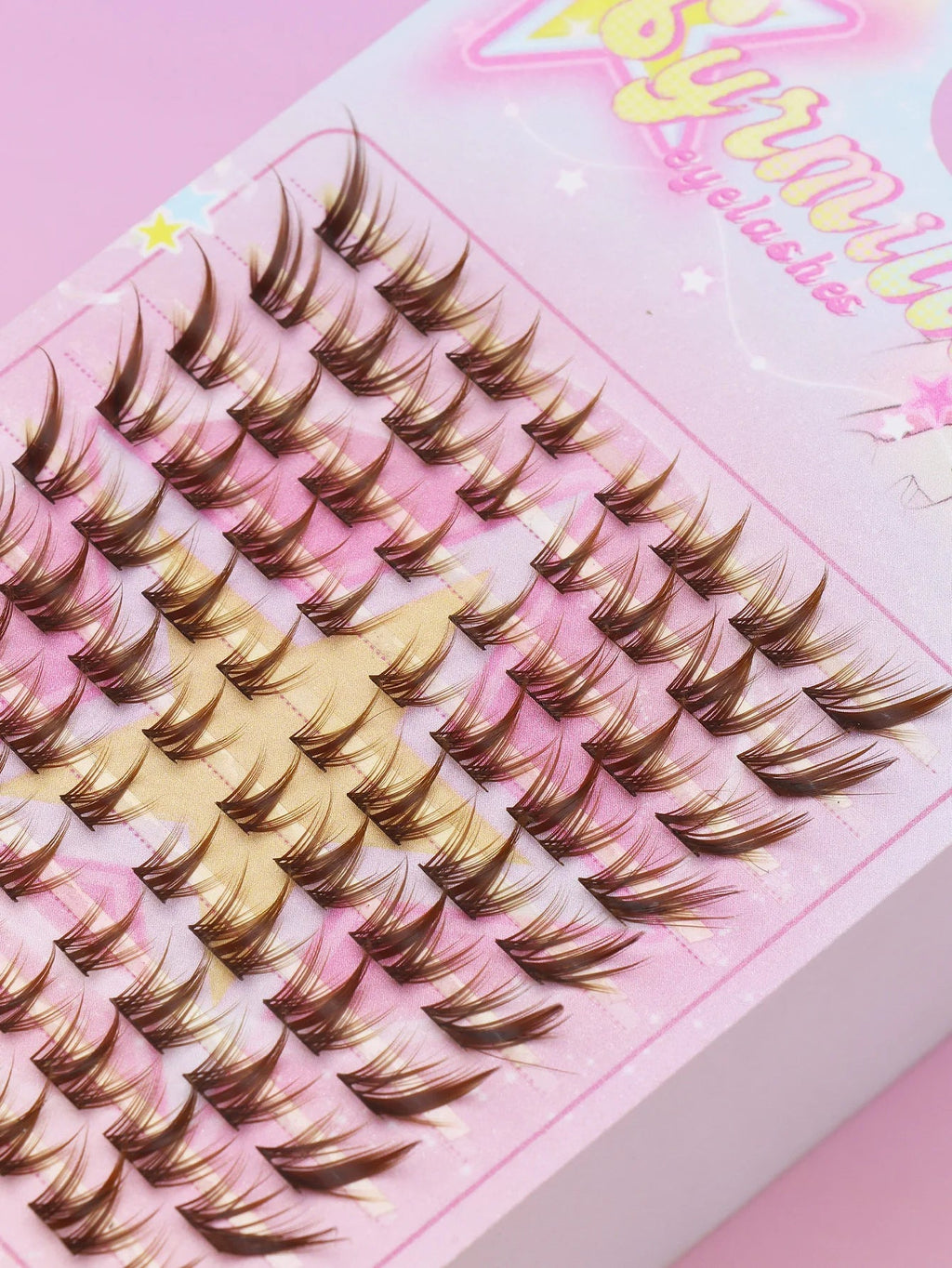 Ayr 80PCS C curl brown style Eyelash Extension Winged Individual Lashes Natural Segmented Eyelash Bundles Makeup Tools - Cozy & Co. Market