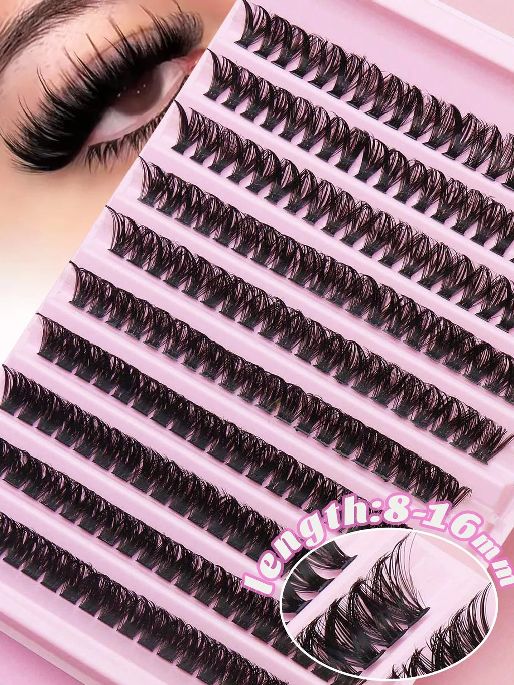 Ayr 80PCS C curl brown style Eyelash Extension Winged Individual Lashes Natural Segmented Eyelash Bundles Makeup Tools - Cozy & Co. Market