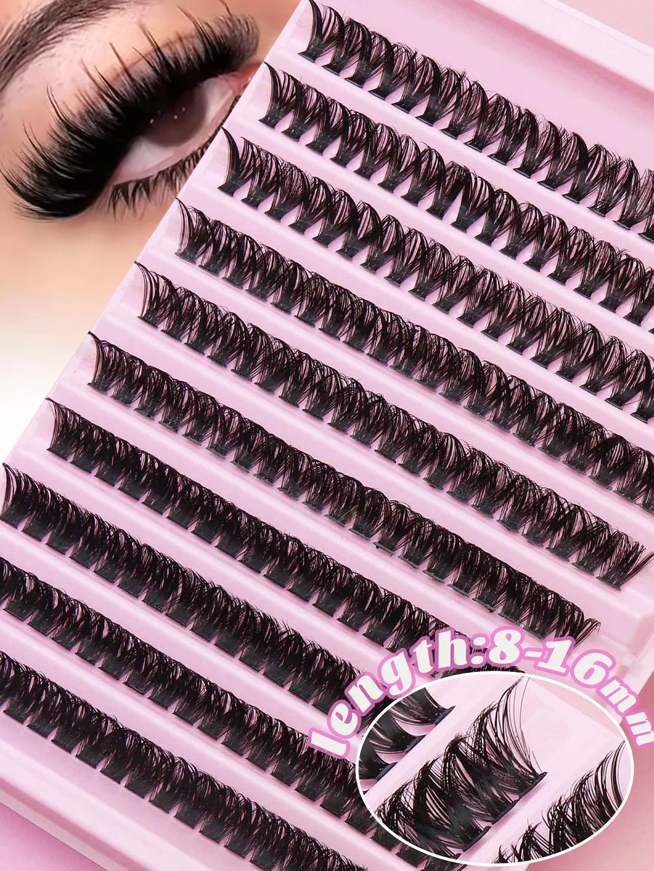 Ayr 80PCS C curl brown style Eyelash Extension Winged Individual Lashes Natural Segmented Eyelash Bundles Makeup Tools - Cozy & Co. Market