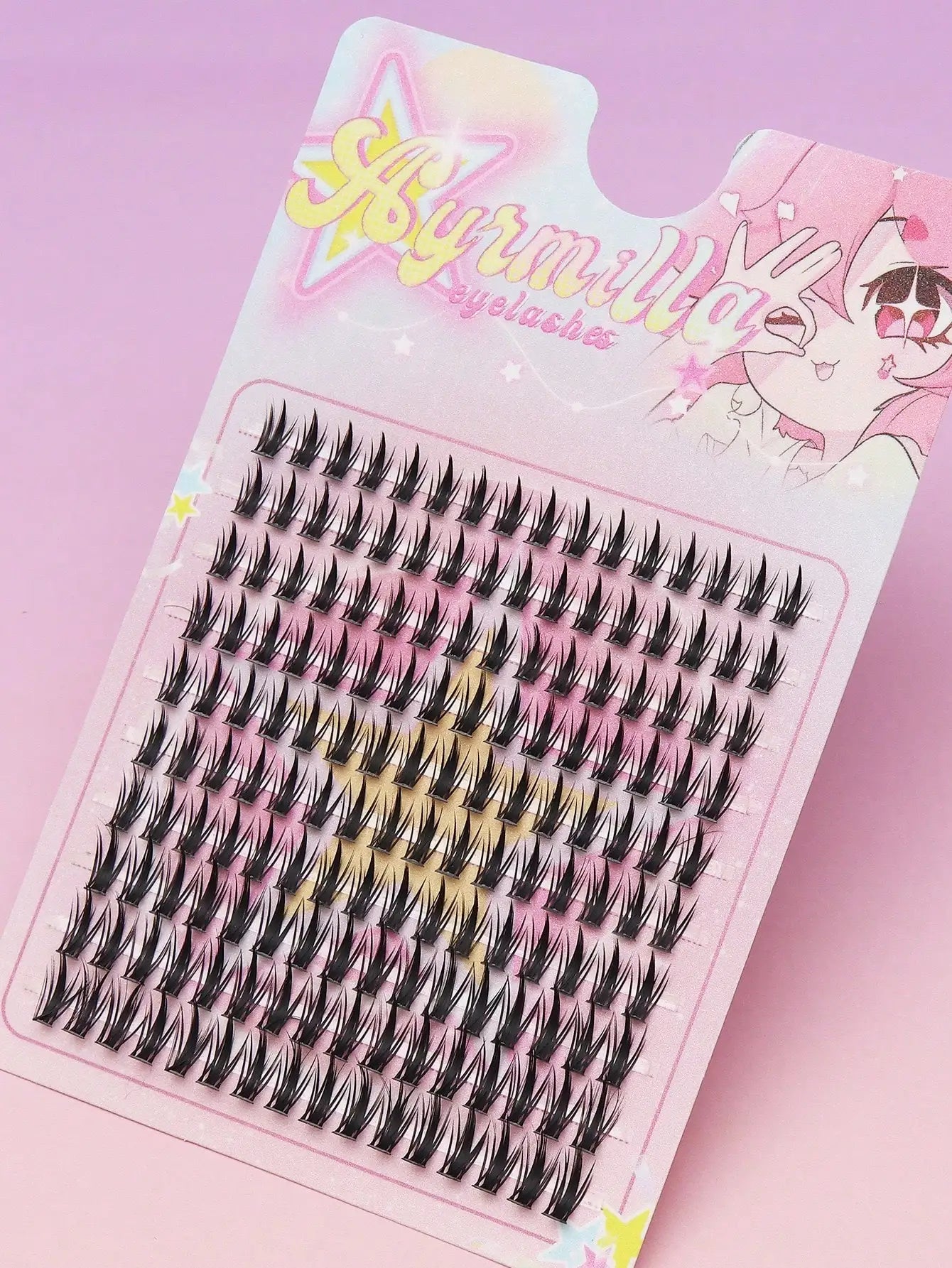 Ayr 80PCS C curl brown style Eyelash Extension Winged Individual Lashes Natural Segmented Eyelash Bundles Makeup Tools - Cozy & Co. Market
