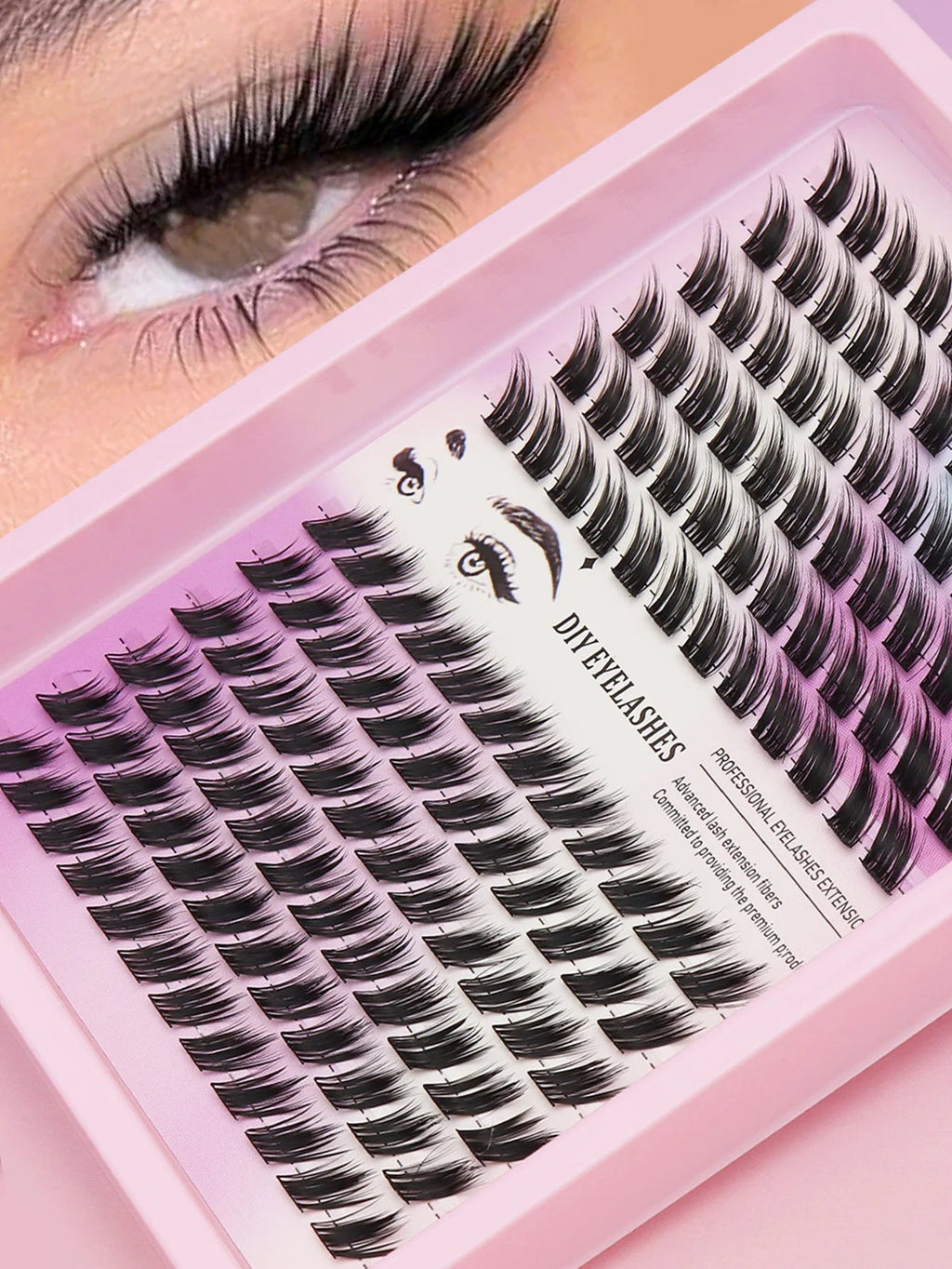 Ayr 80PCS C curl brown style Eyelash Extension Winged Individual Lashes Natural Segmented Eyelash Bundles Makeup Tools - Cozy & Co. Market