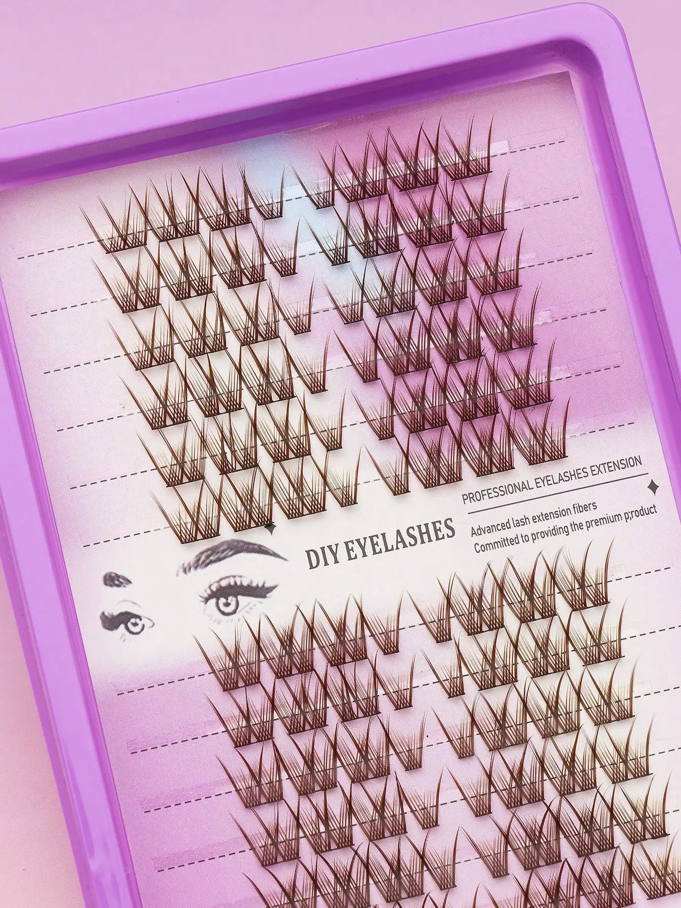 Ayr 80PCS C curl brown style Eyelash Extension Winged Individual Lashes Natural Segmented Eyelash Bundles Makeup Tools - Cozy & Co. Market