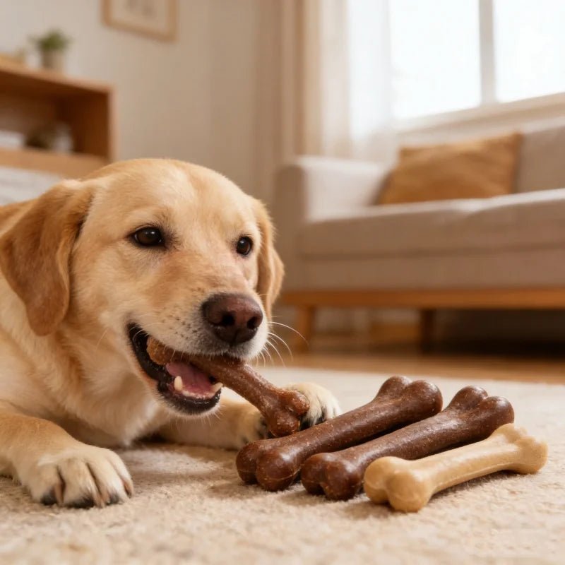 Beef Flavored Bone Dog Chew Toy — Interactive Teeth Cleaning - Cozy & Co. Market
