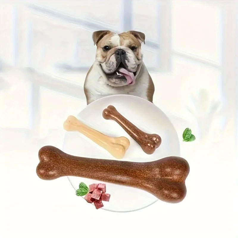 Beef Flavored Bone Dog Chew Toy — Interactive Teeth Cleaning - Cozy & Co. Market