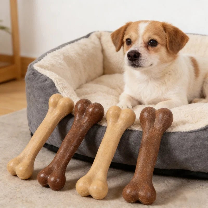 Beef Flavored Bone Dog Chew Toy — Interactive Teeth Cleaning - Cozy & Co. Market