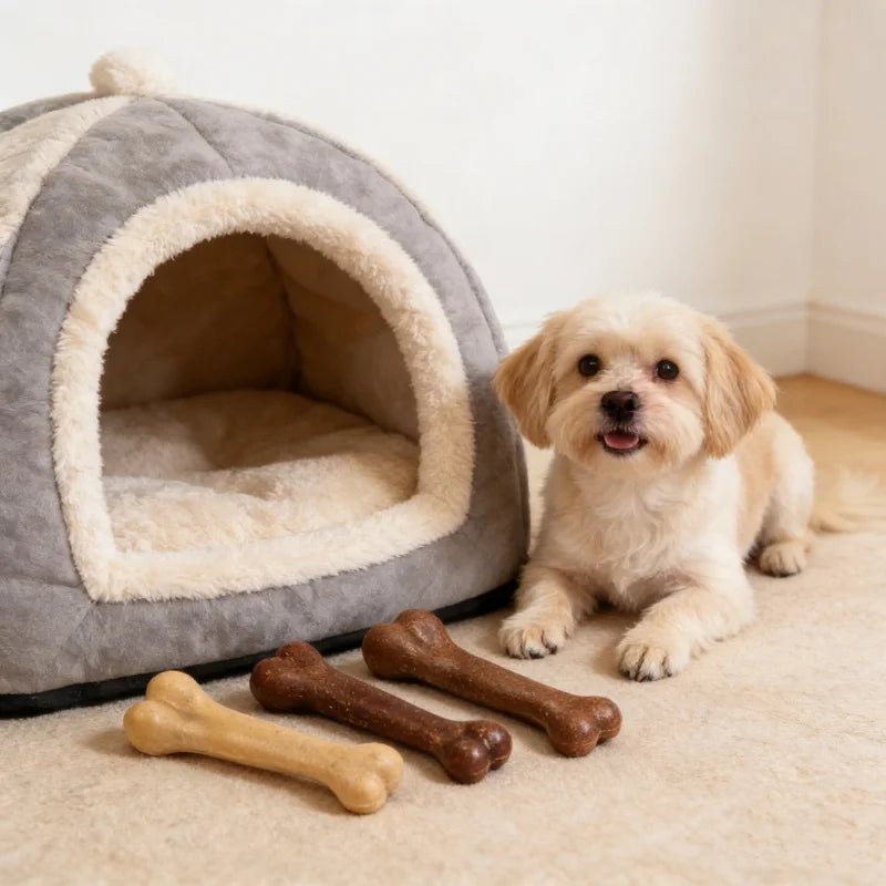 Beef Flavored Bone Dog Chew Toy — Interactive Teeth Cleaning - Cozy & Co. Market
