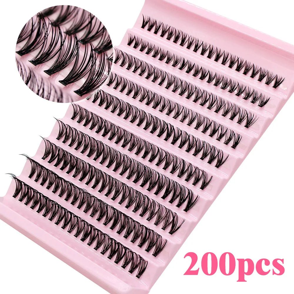Big Capacity Super Bunch DIY Cluster Lashes 8-16mm Mix Charm Style Eyelashes Extension False Eyelash Makeup Tool Russian Volume - Cozy & Co. Market