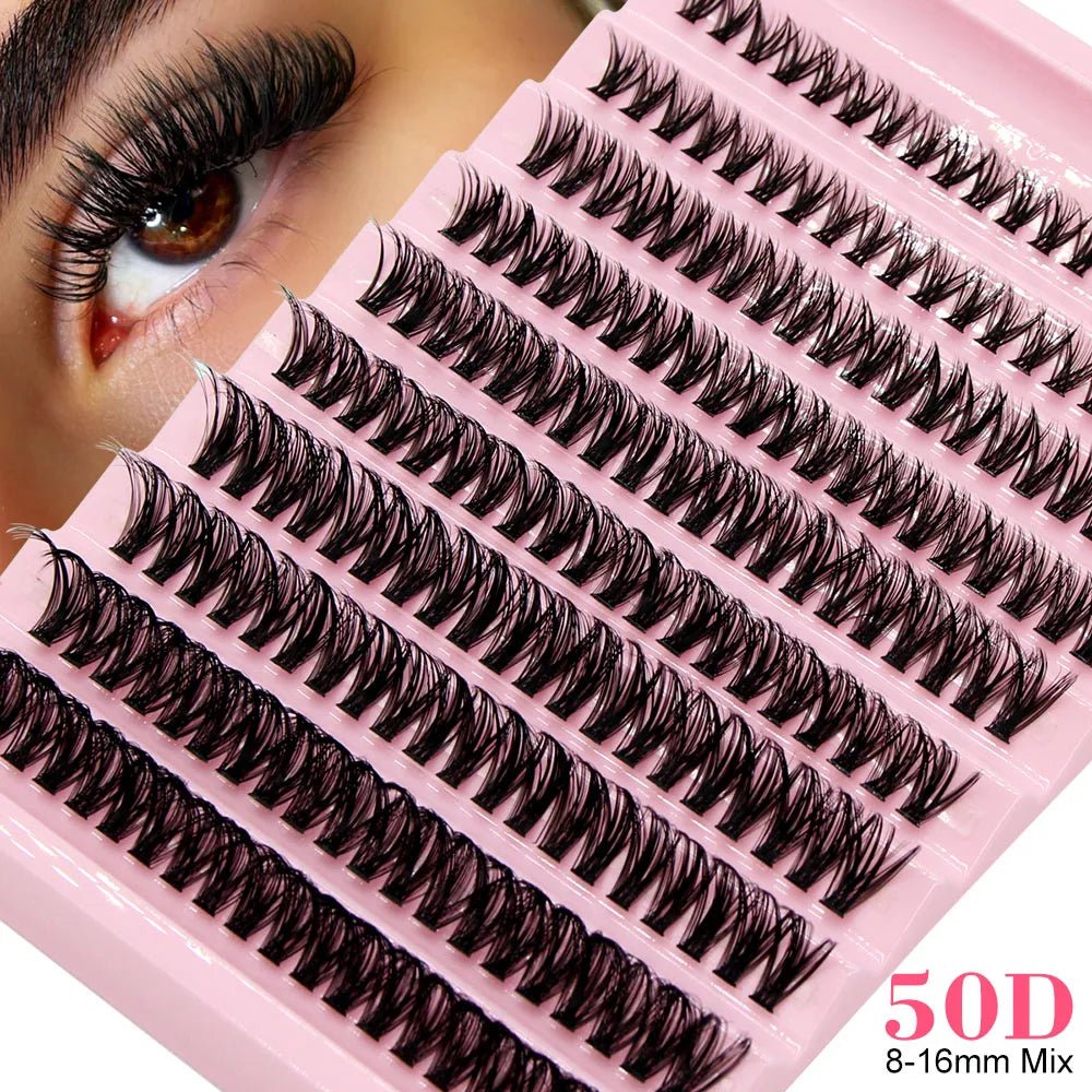 Big Capacity Super Bunch DIY Cluster Lashes 8-16mm Mix Charm Style Eyelashes Extension False Eyelash Makeup Tool Russian Volume - Cozy & Co. Market