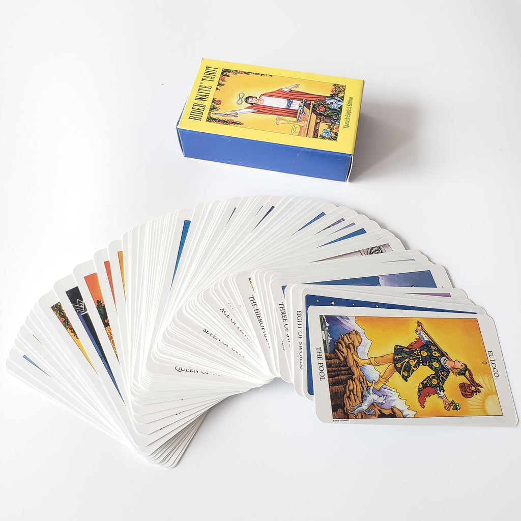 Bilingual Knight Tarot Cards in English and Spanish - Cozy & Co. Market