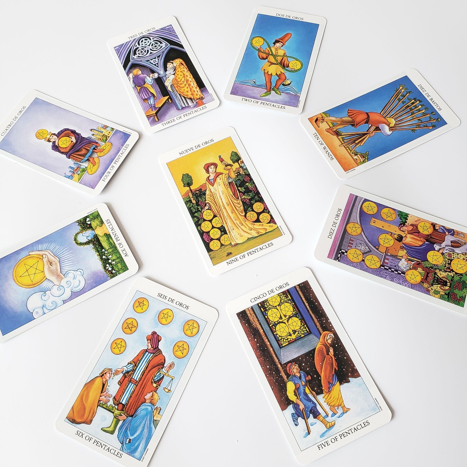 Bilingual Knight Tarot Cards in English and Spanish - Cozy & Co. Market