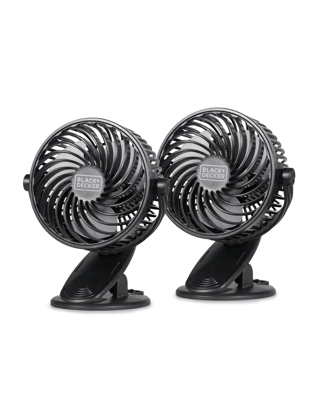 BLACK+DECKER 4" Convertible Cooling Fan Clip Fan and Standing Fan for Home or Office Portable Fan for Tabletop with 3 Speed Settings and Adjustable Tilt Angle Desk Fan 2-Pack Black - Cozy & Co. Market