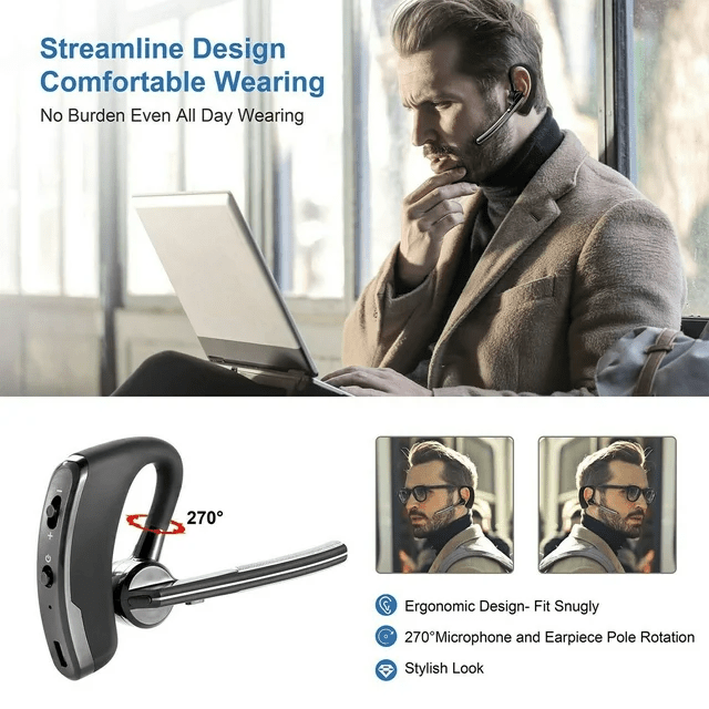 Bluetooth Earpiece Wireless Headset Noise Cancelling Headphones Driver Trucker - Cozy & Co. Market