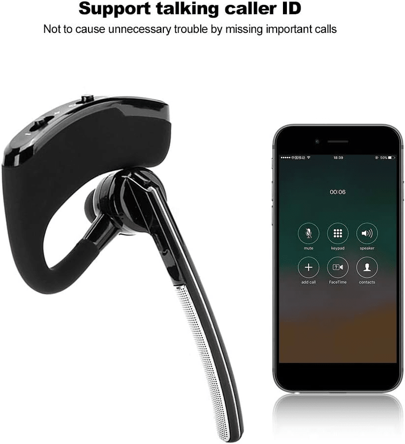 Bluetooth Earpiece Wireless Headset Noise Cancelling Headphones Driver Trucker - Cozy & Co. Market