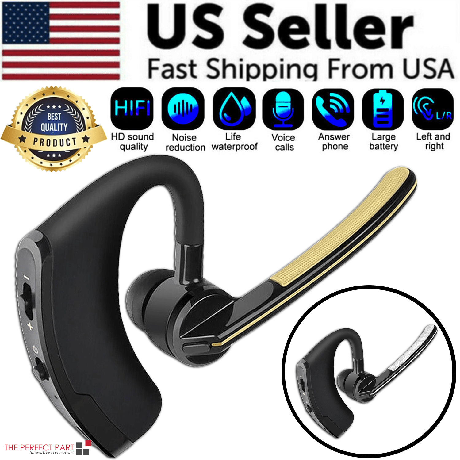 Bluetooth Earpiece Wireless Headset Noise Cancelling Headphones Driver Trucker - Cozy & Co. Market