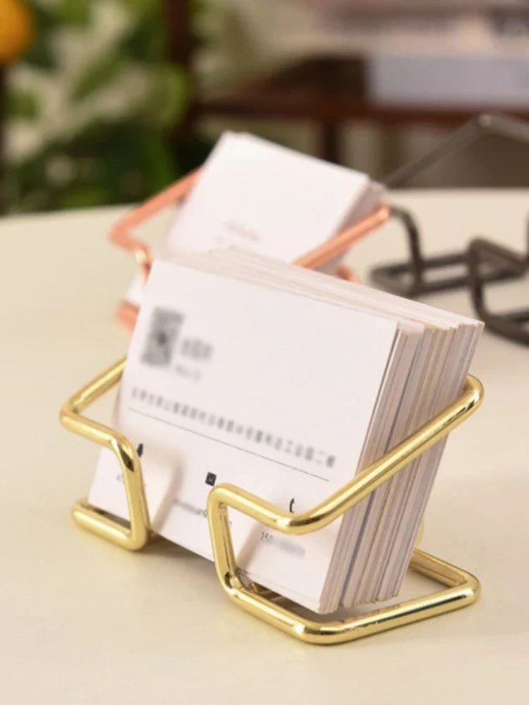 Business Card Holder Desk Bracket Cards Organizer Office Gift Display Holders Business Card Holder Desk Bracket Cards Organizer - Cozy & Co. Market