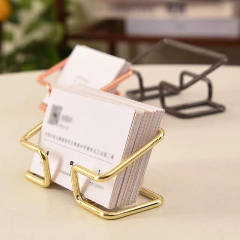 Business Card Holder Desk Bracket Cards Organizer Office Gift Display Holders Business Card Holder Desk Bracket Cards Organizer - Cozy & Co. Market
