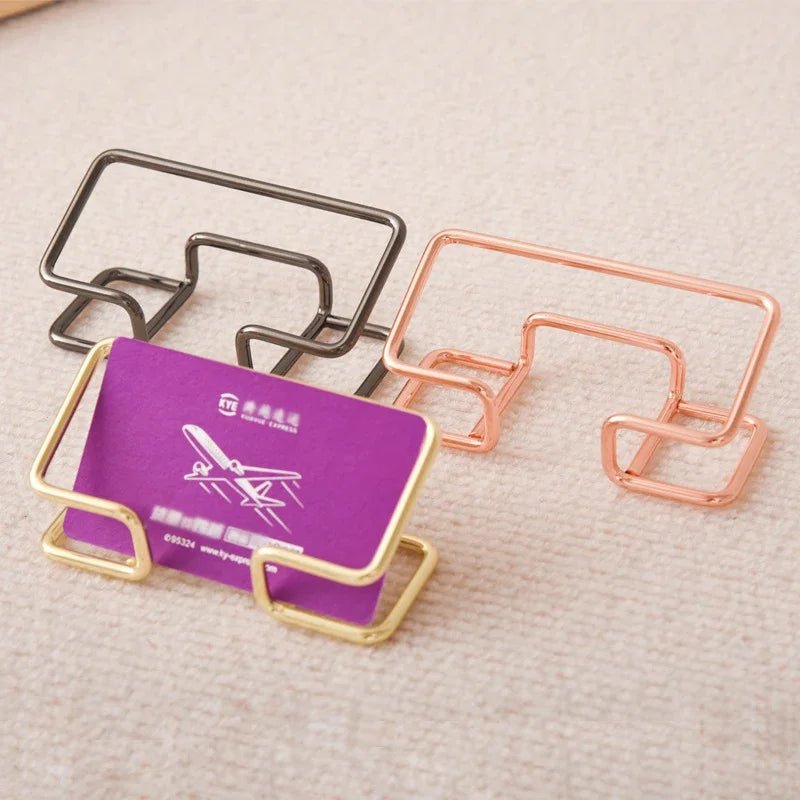 Business Card Holder Desk Bracket Cards Organizer Office Gift Display Holders Business Card Holder Desk Bracket Cards Organizer - Cozy & Co. Market