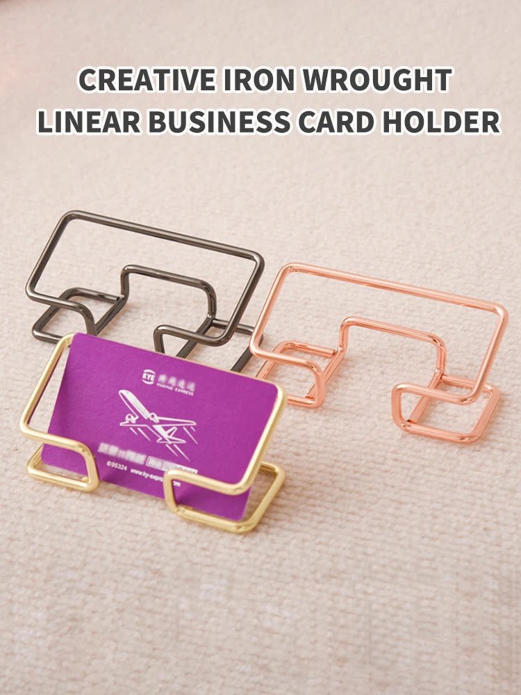 Business Card Holder Desk Bracket Cards Organizer Office Gift Display Holders Business Card Holder Desk Bracket Cards Organizer - Cozy & Co. Market