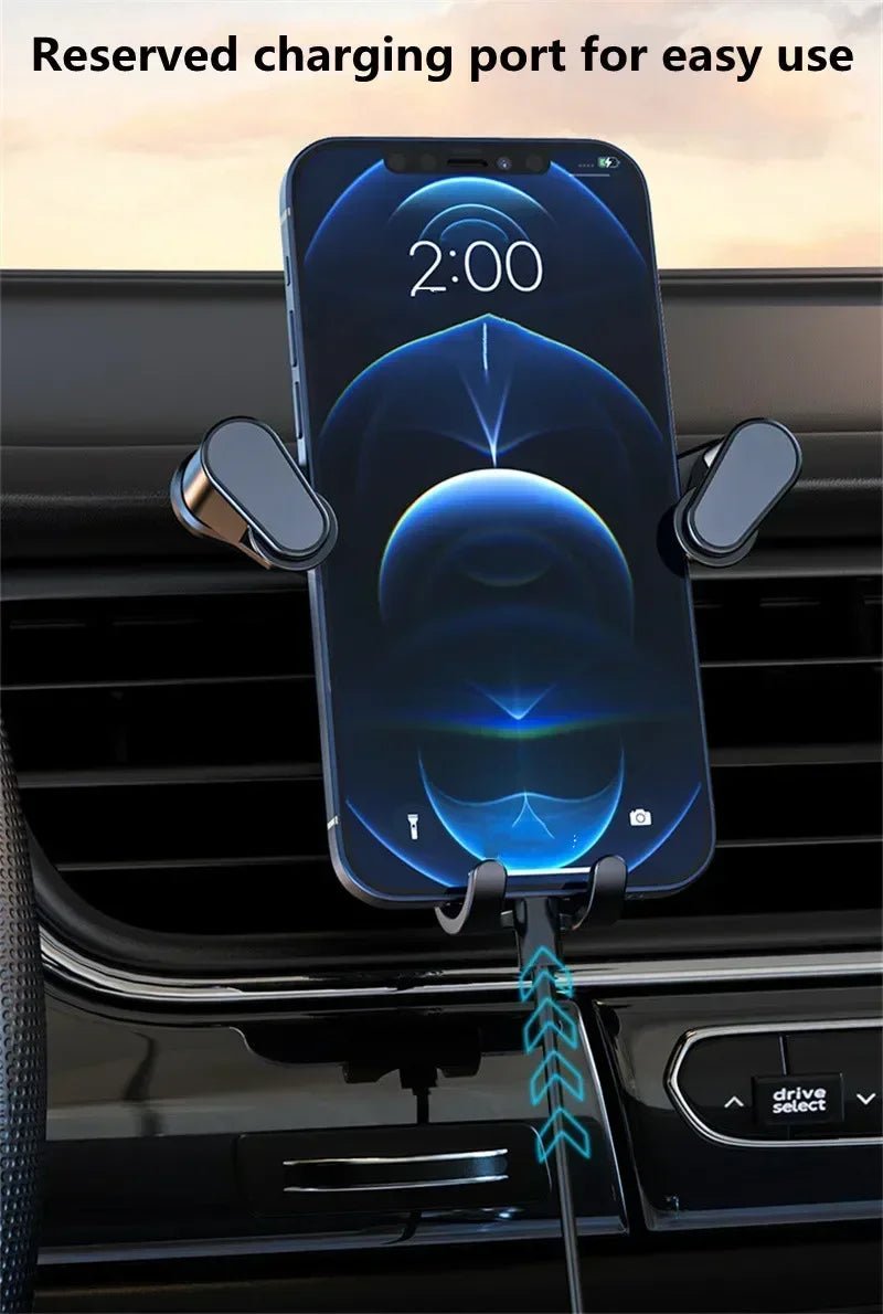 Car Air Outlet Clip Stand Car Phone Holder Smartphone Mount Gravity No Magnetic Support in Car For iPhone Xiaomi Samsung Huawei - Cozy & Co. Market