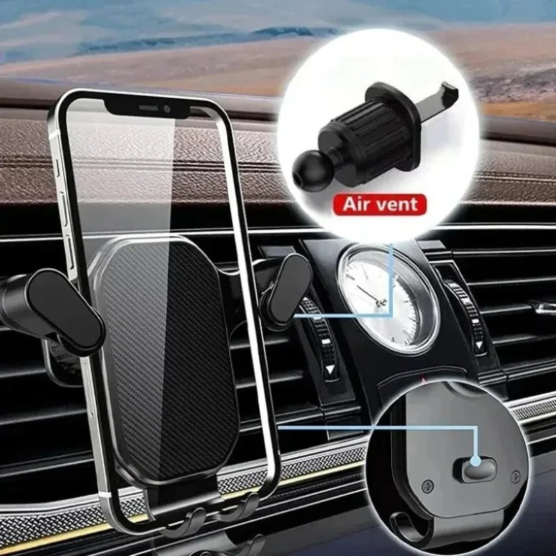 Car Air Outlet Clip Stand Car Phone Holder Smartphone Mount Gravity No Magnetic Support in Car For iPhone Xiaomi Samsung Huawei - Cozy & Co. Market