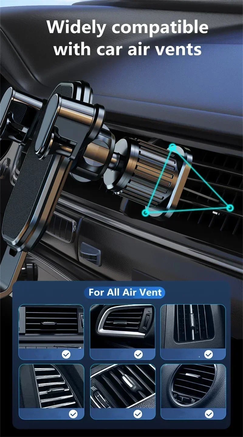 Car Air Outlet Clip Stand Car Phone Holder Smartphone Mount Gravity No Magnetic Support in Car For iPhone Xiaomi Samsung Huawei - Cozy & Co. Market