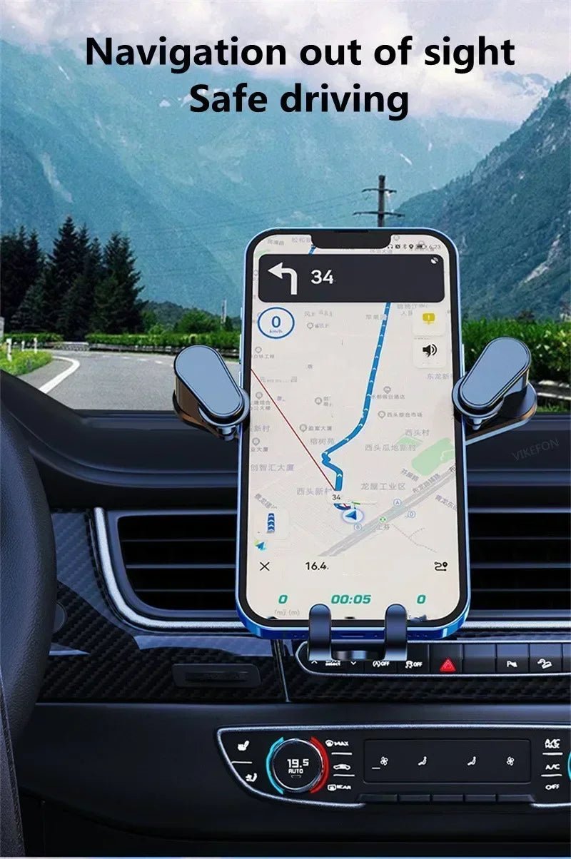 Car Air Outlet Clip Stand Car Phone Holder Smartphone Mount Gravity No Magnetic Support in Car For iPhone Xiaomi Samsung Huawei - Cozy & Co. Market