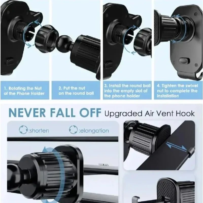 Car Air Outlet Clip Stand Car Phone Holder Smartphone Mount Gravity No Magnetic Support in Car For iPhone Xiaomi Samsung Huawei - Cozy & Co. Market