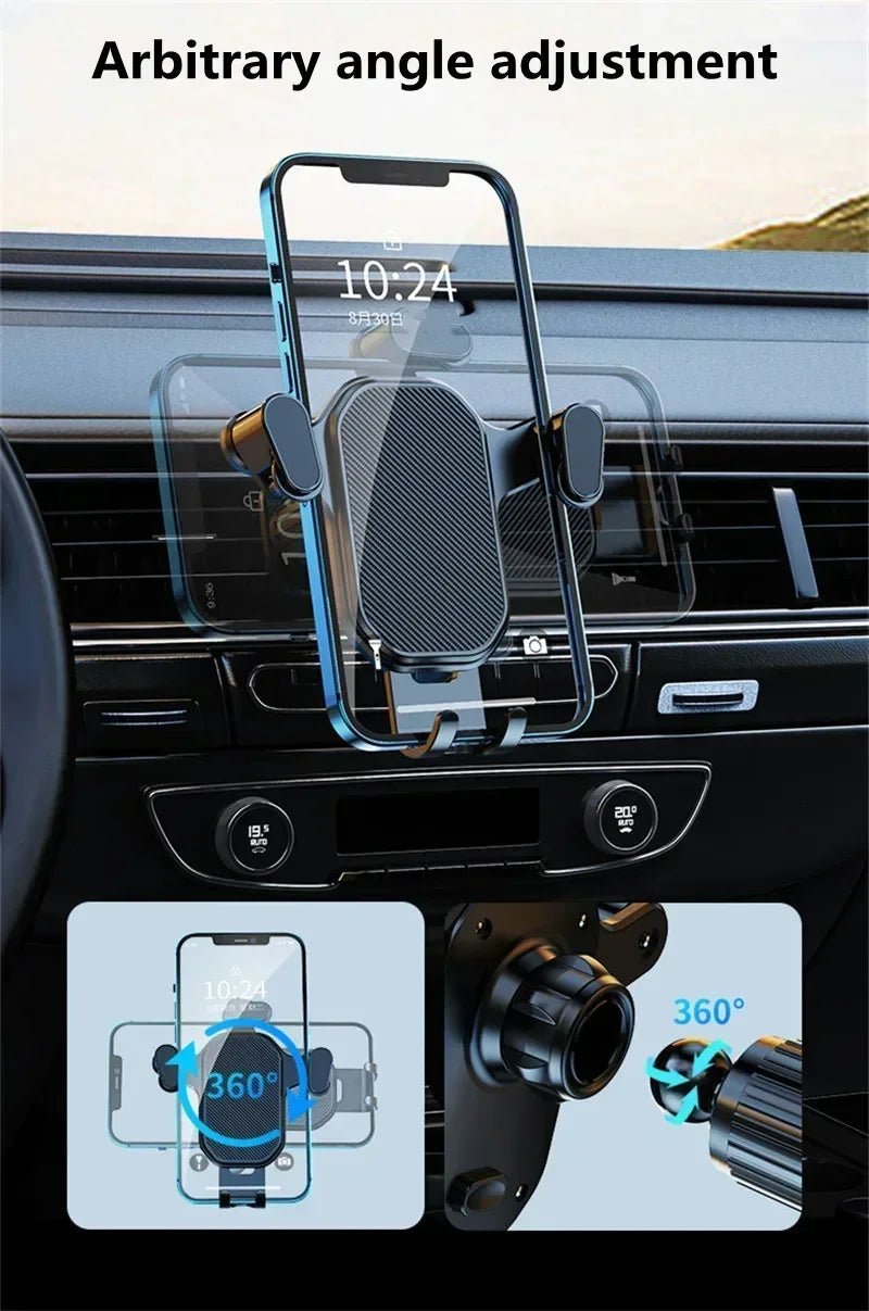Car Air Outlet Clip Stand Car Phone Holder Smartphone Mount Gravity No Magnetic Support in Car For iPhone Xiaomi Samsung Huawei - Cozy & Co. Market