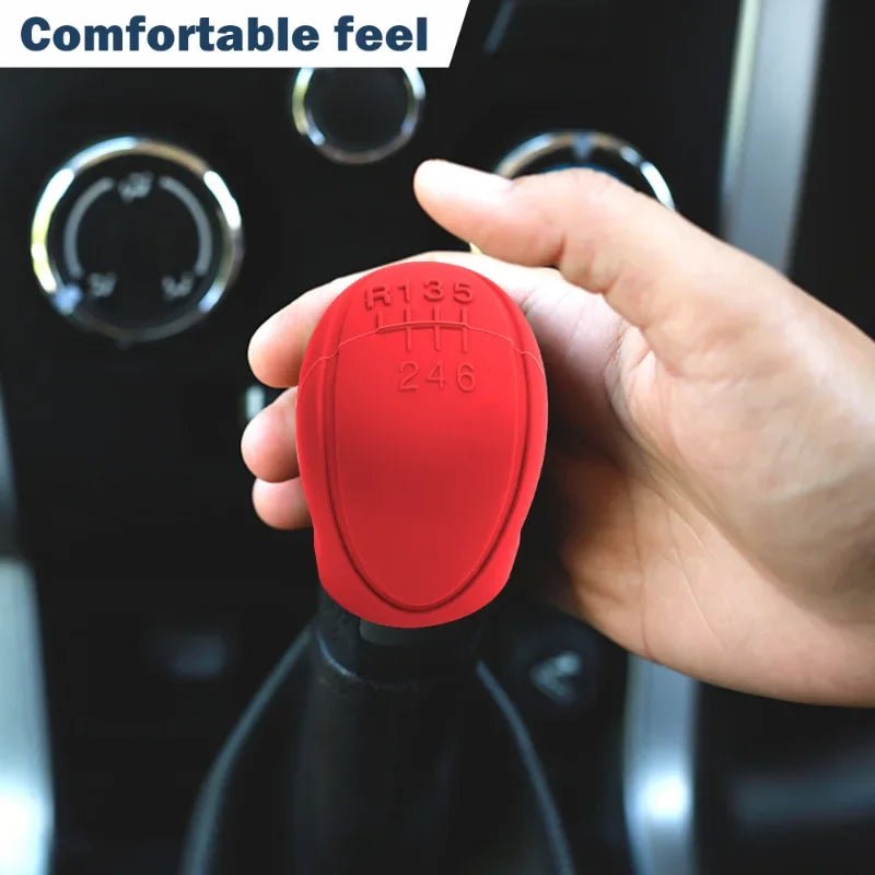 Car Silicone Gear Shift Knob Cover Gear Shift Non-Slip Grip Handle Protective Covers Manual 6-speed Car Interior Accessories - Cozy & Co. Market