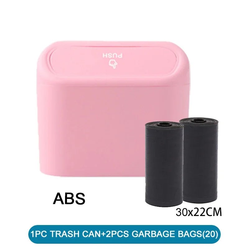 Car Trash Can (with Lid) Contains 60 (300) Garbage Bags, Small Car Trash Can, Leak-proof Mini Car Accessories - Cozy & Co. Market