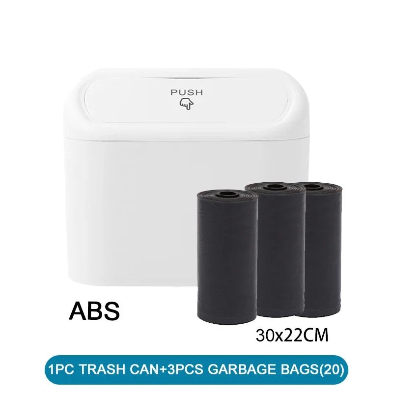 Car Trash Can (with Lid) Contains 60 (300) Garbage Bags, Small Car Trash Can, Leak-proof Mini Car Accessories - Cozy & Co. Market