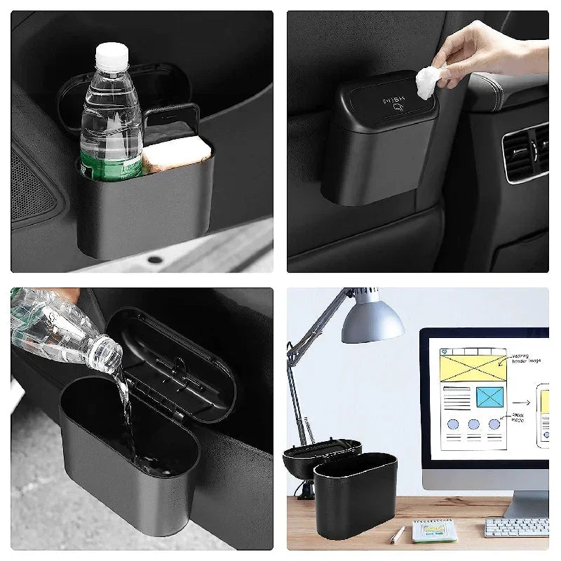 Car Trash Can (with Lid) Contains 60 (300) Garbage Bags, Small Car Trash Can, Leak-proof Mini Car Accessories - Cozy & Co. Market