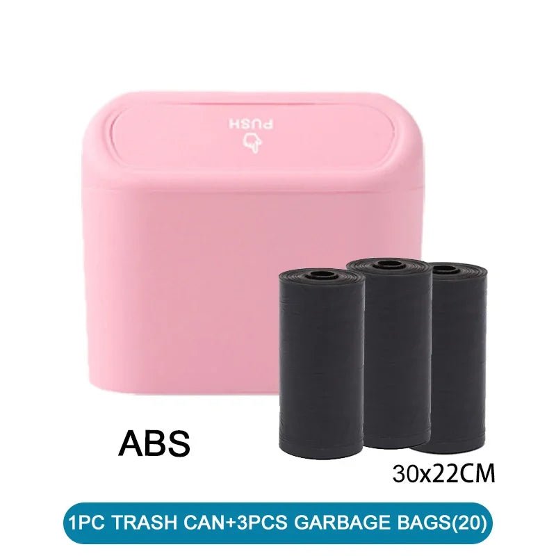 Car Trash Can (with Lid) Contains 60 (300) Garbage Bags, Small Car Trash Can, Leak-proof Mini Car Accessories - Cozy & Co. Market
