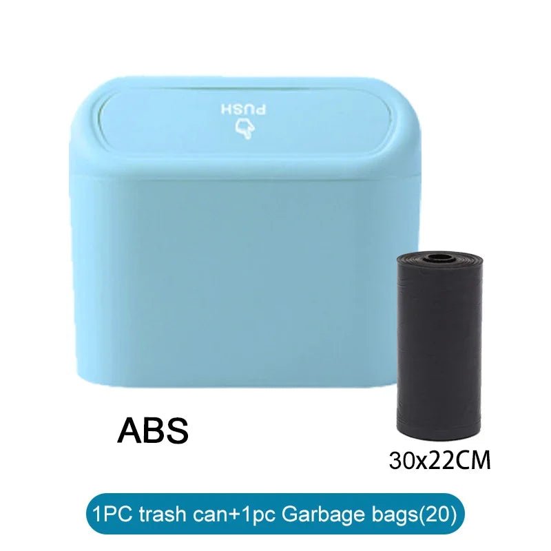 Car Trash Can (with Lid) Contains 60 (300) Garbage Bags, Small Car Trash Can, Leak-proof Mini Car Accessories - Cozy & Co. Market
