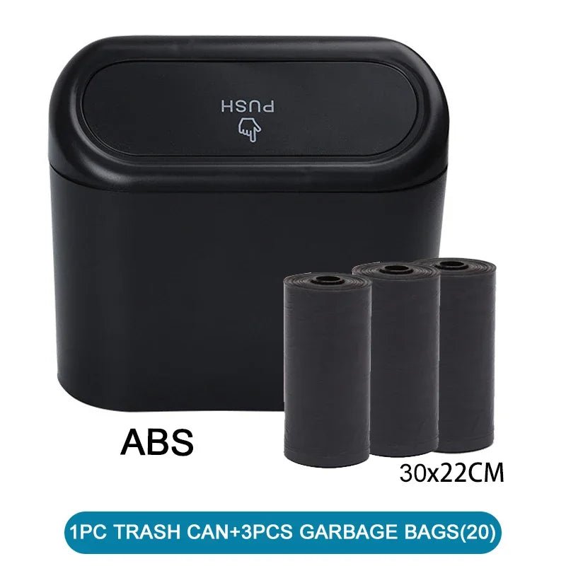 Car Trash Can (with Lid) Contains 60 (300) Garbage Bags, Small Car Trash Can, Leak-proof Mini Car Accessories - Cozy & Co. Market