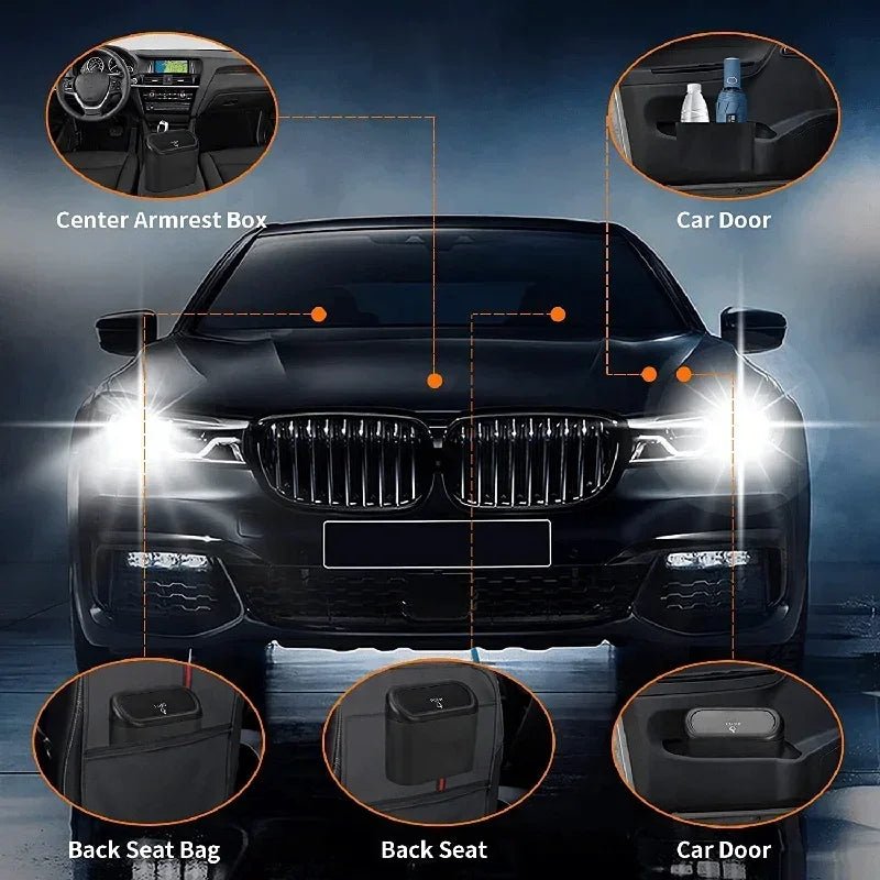 Car Trash Can (with Lid) Contains 60 (300) Garbage Bags, Small Car Trash Can, Leak-proof Mini Car Accessories - Cozy & Co. Market