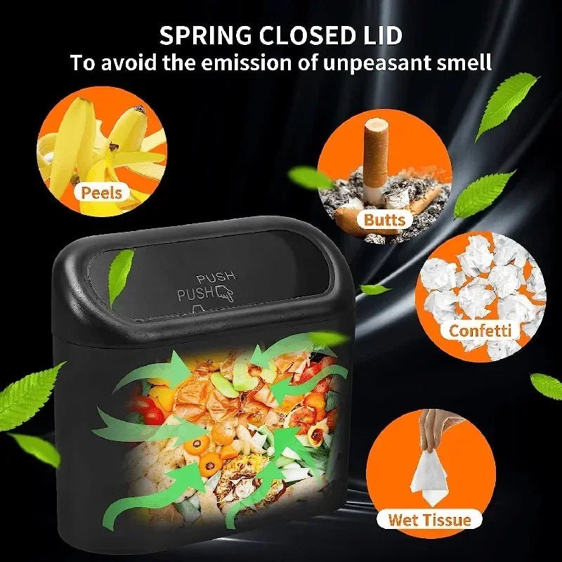 Car Trash Can (with Lid) Contains 60 (300) Garbage Bags, Small Car Trash Can, Leak-proof Mini Car Accessories - Cozy & Co. Market