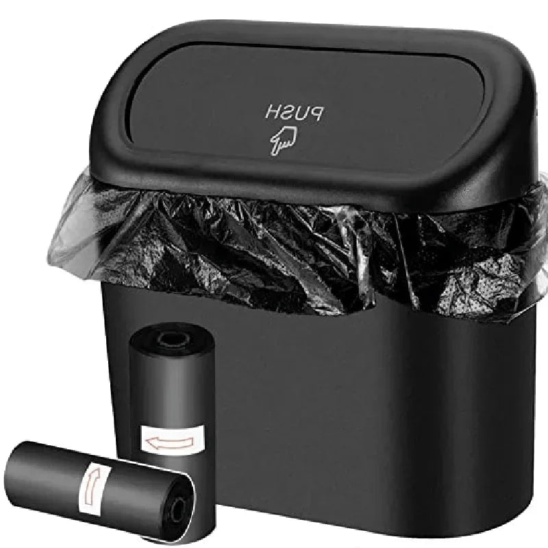 Car Trash Can (with Lid) Contains 60 (300) Garbage Bags, Small Car Trash Can, Leak-proof Mini Car Accessories - Cozy & Co. Market