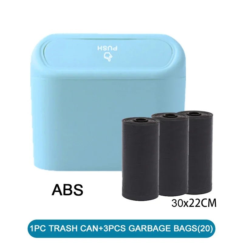 Car Trash Can (with Lid) Contains 60 (300) Garbage Bags, Small Car Trash Can, Leak-proof Mini Car Accessories - Cozy & Co. Market