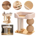 Cat Climbing Frame with Sisal Ball & Integrated Bed - Cozy & Co. Market