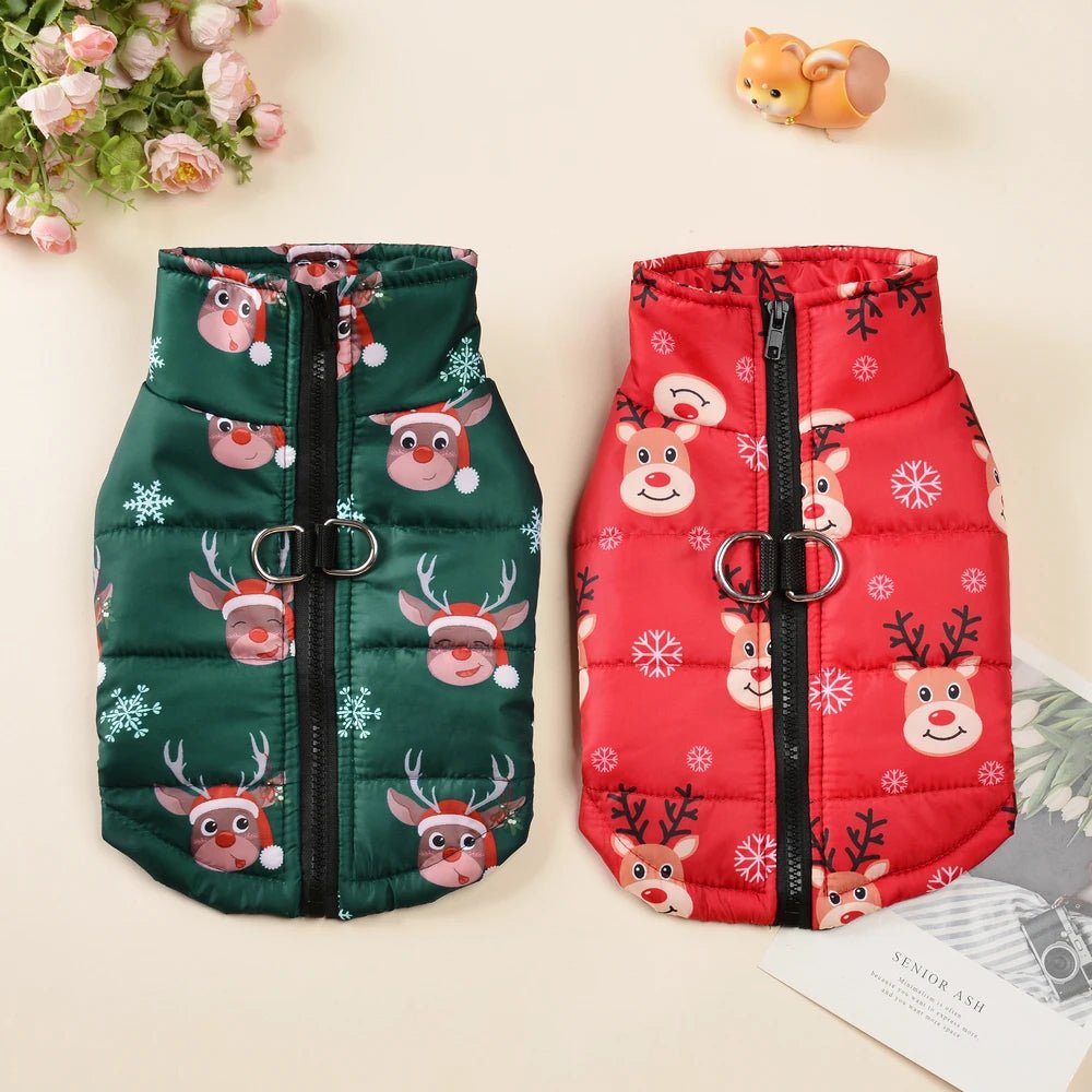 Christmas Dog & Cat Jacket — Warm Fleece Holiday Costume - Cozy & Co. Market