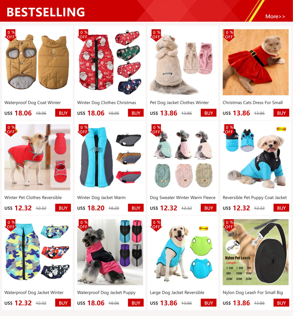 Christmas Dog & Cat Jacket — Warm Fleece Holiday Costume - Cozy & Co. Market