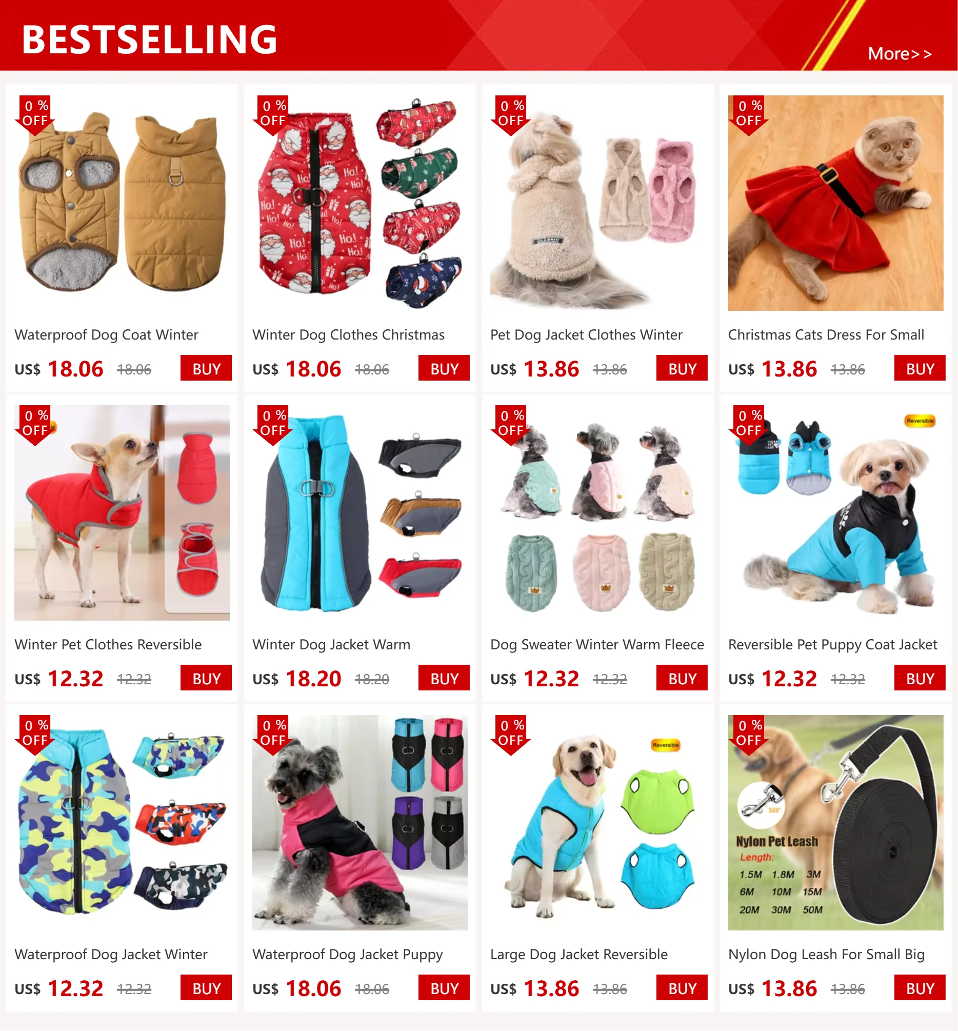 Christmas Dog & Cat Jacket — Warm Fleece Holiday Costume - Cozy & Co. Market