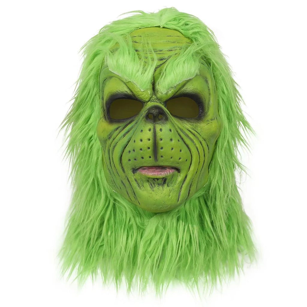 Christmas role-playing masks, Christmas Hats Costumes, Green fur Monster Latex Masks, Adult and Child Role-Playing Clothing Acce - Cozy & Co. Market