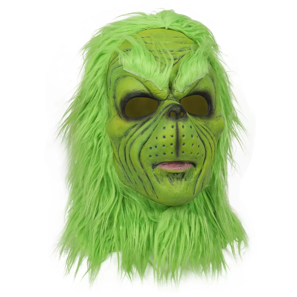 Christmas role-playing masks, Christmas Hats Costumes, Green fur Monster Latex Masks, Adult and Child Role-Playing Clothing Acce - Cozy & Co. Market