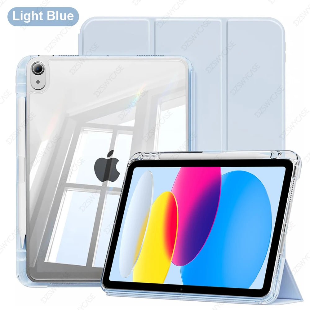 Clear Case for iPad 10th 10.9 A16 11th Air 11 13 M2 M3 Pro 11 12.9 13 M4 mini7 6 9/8/7th 10.2 6/5th 9.7 with Pencil Holder Cover - Cozy & Co. Market
