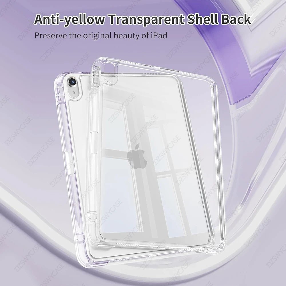 Clear Case for iPad 10th 10.9 A16 11th Air 11 13 M2 M3 Pro 11 12.9 13 M4 mini7 6 9/8/7th 10.2 6/5th 9.7 with Pencil Holder Cover - Cozy & Co. Market