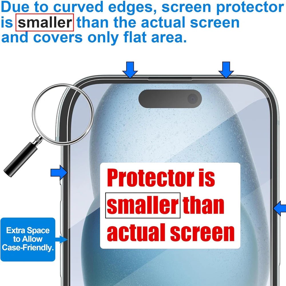Clear Glass Film For iPhone 17 16 15 Pro Max Screen Protector For iPhone 11 12 13 14 15 Pro Tempered Glass iPhone13 Mini 16 Plus - Cozy & Co. Market