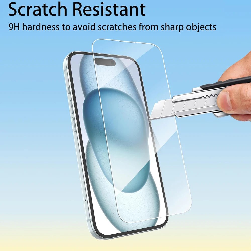Clear Glass Film For iPhone 17 16 15 Pro Max Screen Protector For iPhone 11 12 13 14 15 Pro Tempered Glass iPhone13 Mini 16 Plus - Cozy & Co. Market