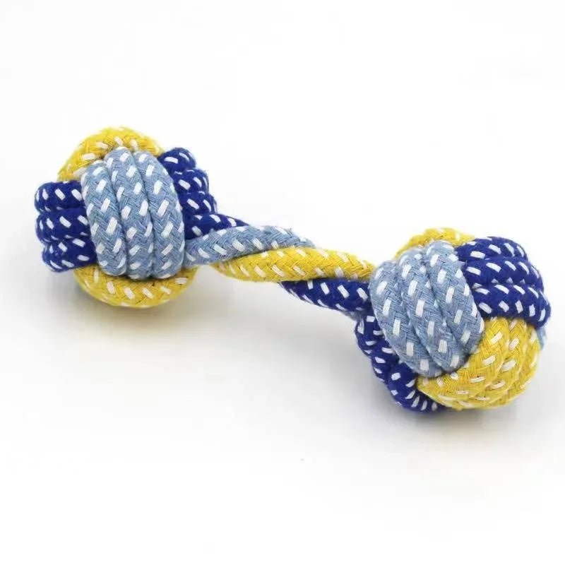 Cotton Rope Dog Toy Set — Carrot, Knot Ball & Dumbbell - Cozy & Co. Market